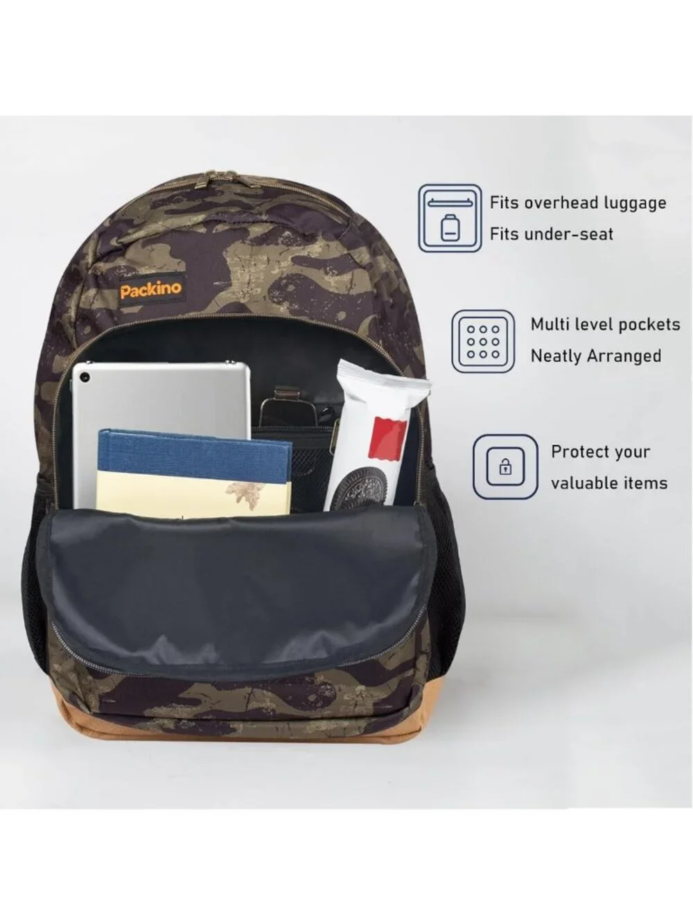 Water-Resistant 24L Travel Laptop Backpack, Anti-Theft Slim Design for 17